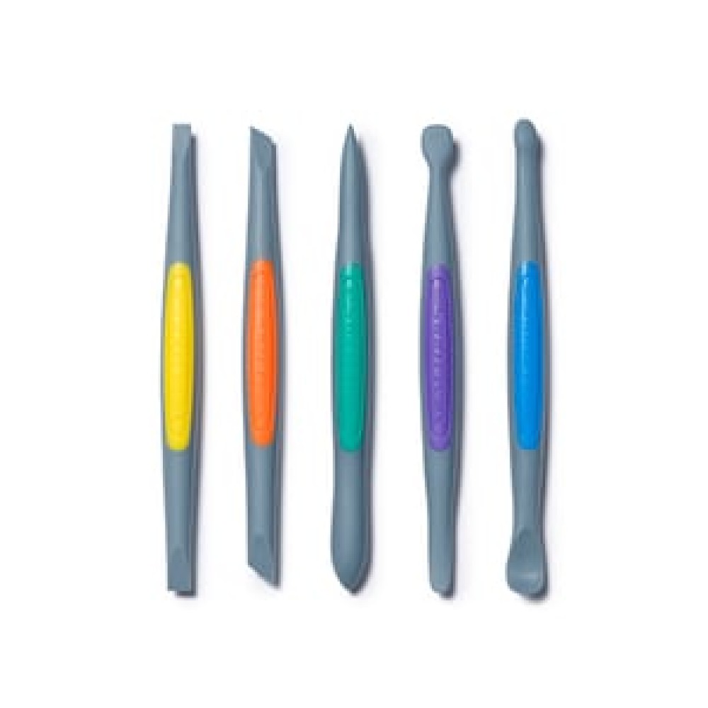 CLAY FINISHING TOOLS (MEDIUM): STRONG-FIRM SILICONE SET (5PCS)